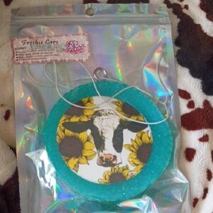 NEW!! Cow and Sunflower Car Freshie